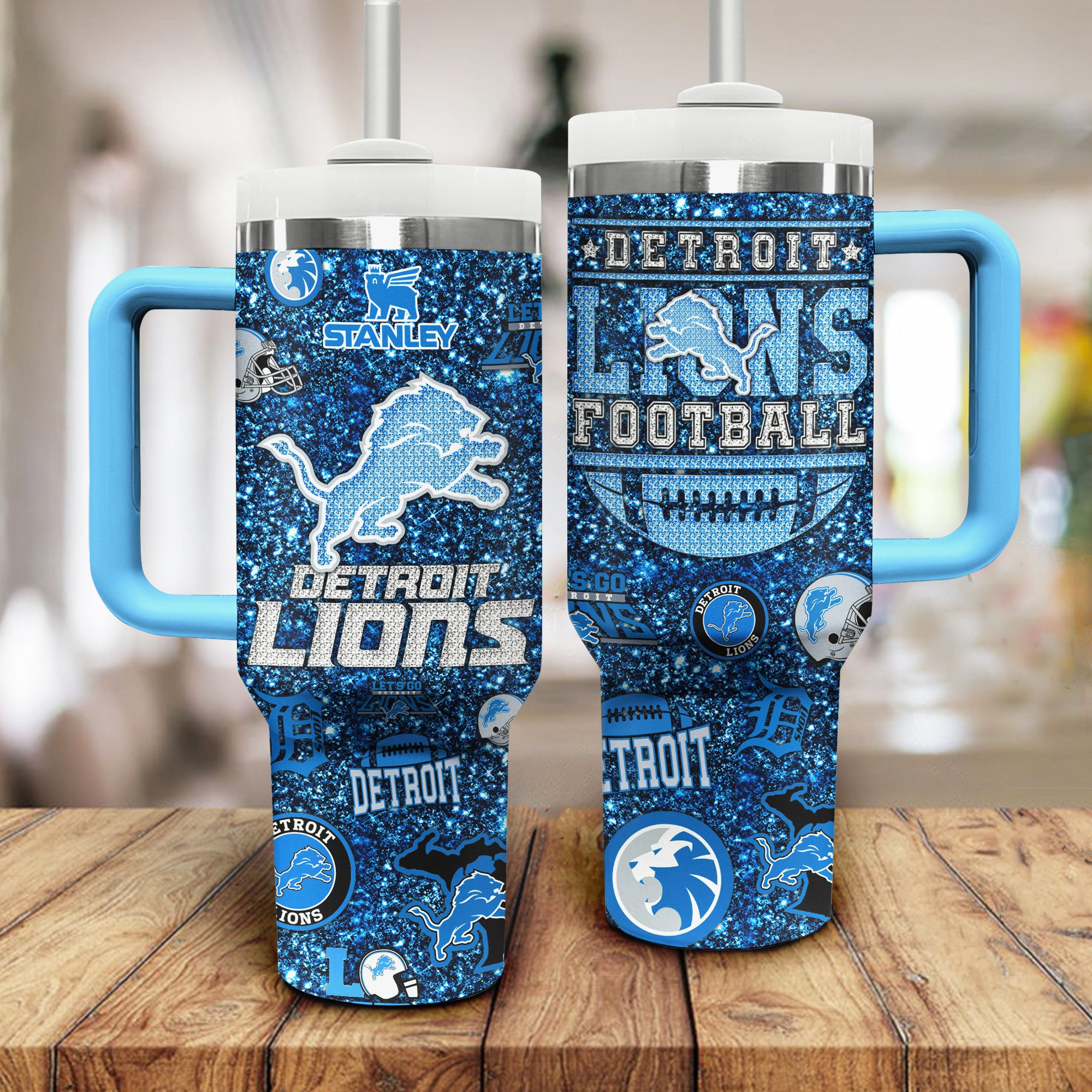 Detroit Lions NFL Sports Custom Stanley Cup 40 oz 30 oz Tumbler With HandleTVC2301329