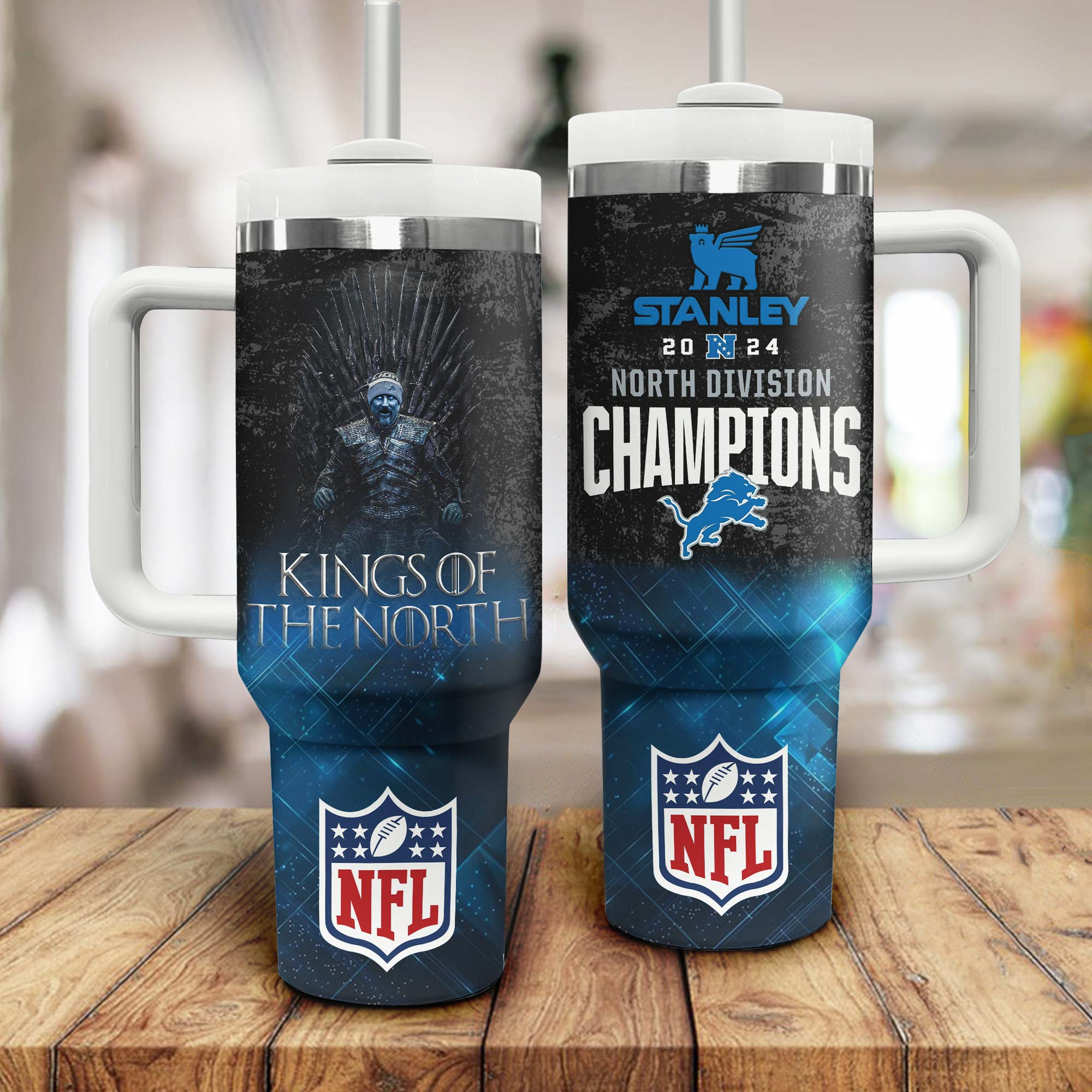 Detroit Lions NFL Sports Custom Stanley Cup 40 oz 30 oz Tumbler With HandleTVC2301345 - Image 2
