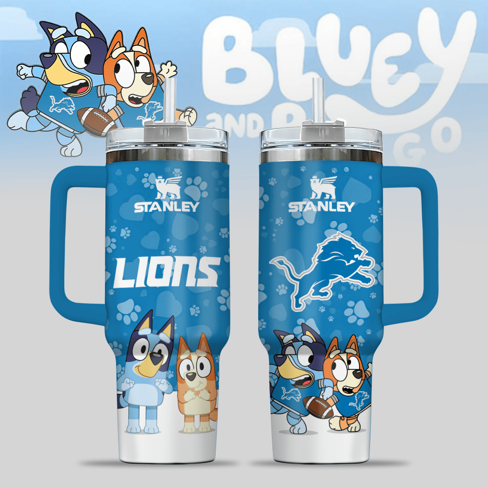 Detroit Lions NFL x Bluey Custom Stanley Cup 40 oz 30 oz Tumbler With HandleTVC2301123
