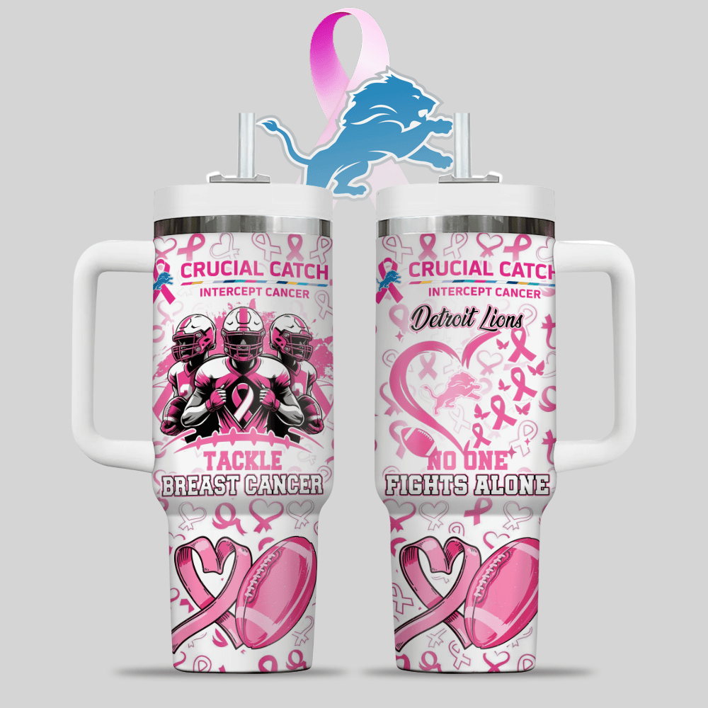 Detroit Lions NFL x Breast Cancer Awareness Custom Stanley Cup 40 oz 30 oz Tumbler With HandleTVC2301124