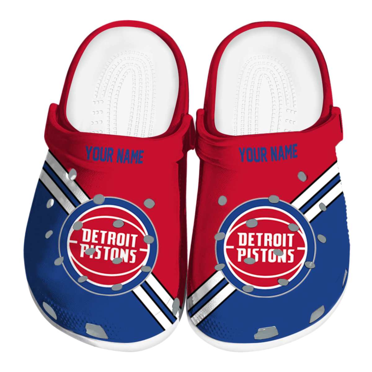 Detroit Pistons NBA Sport Crocs Crocband Clogs Shoes Comfortable For Men Women and Kids