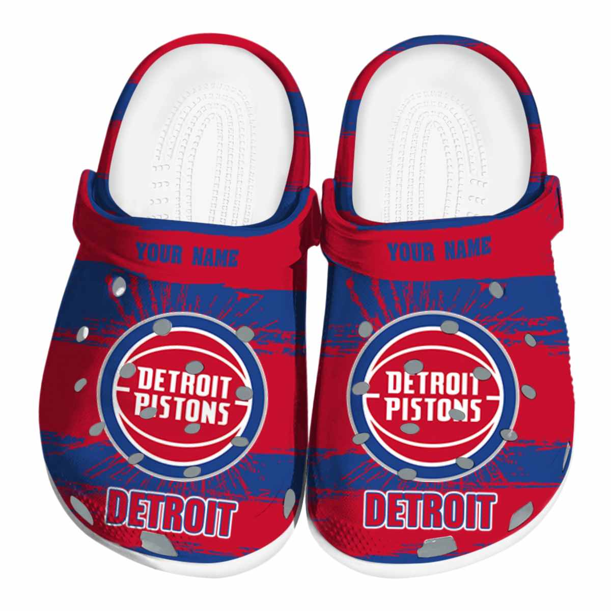 Detroit Pistons NBA Sport Crocs Crocband Clogs Shoes Comfortable For Men Women and Kids