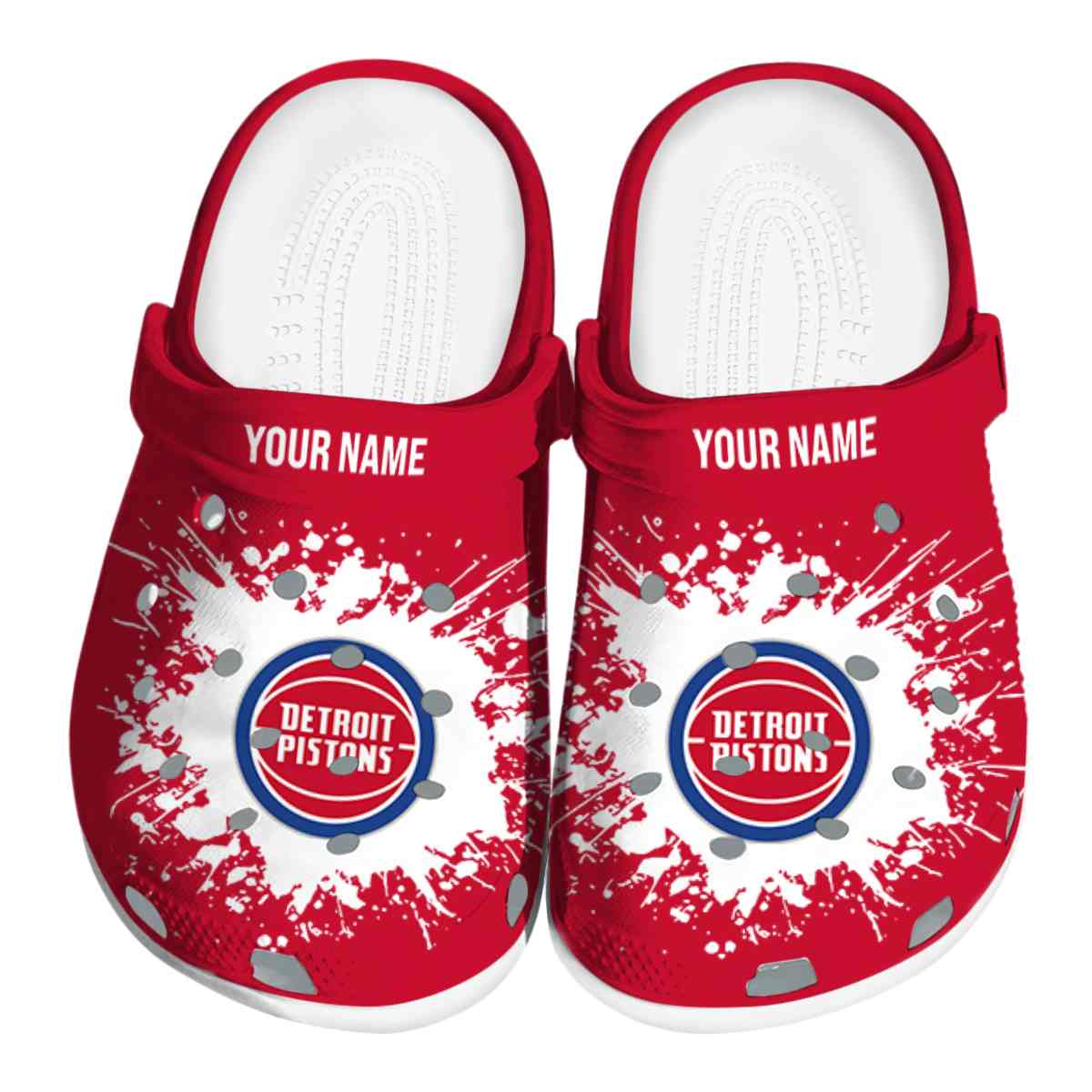 Detroit Pistons NBA Sport Crocs Crocband Clogs Shoes Comfortable For Men Women and Kids