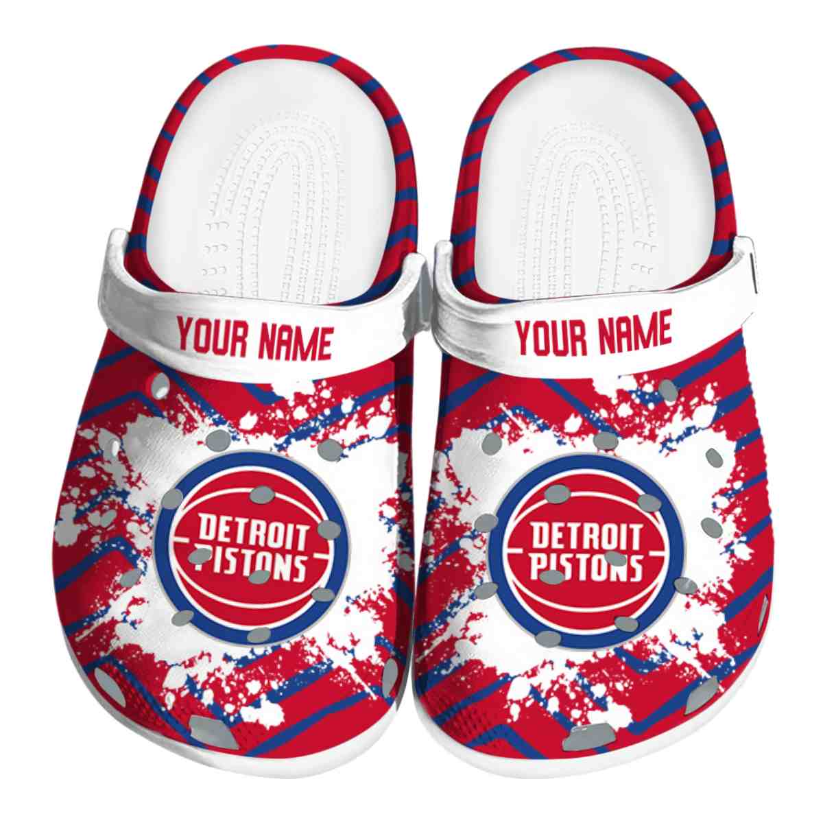 Detroit Pistons NBA Sport Crocs Crocband Clogs Shoes Comfortable For Men Women and Kids