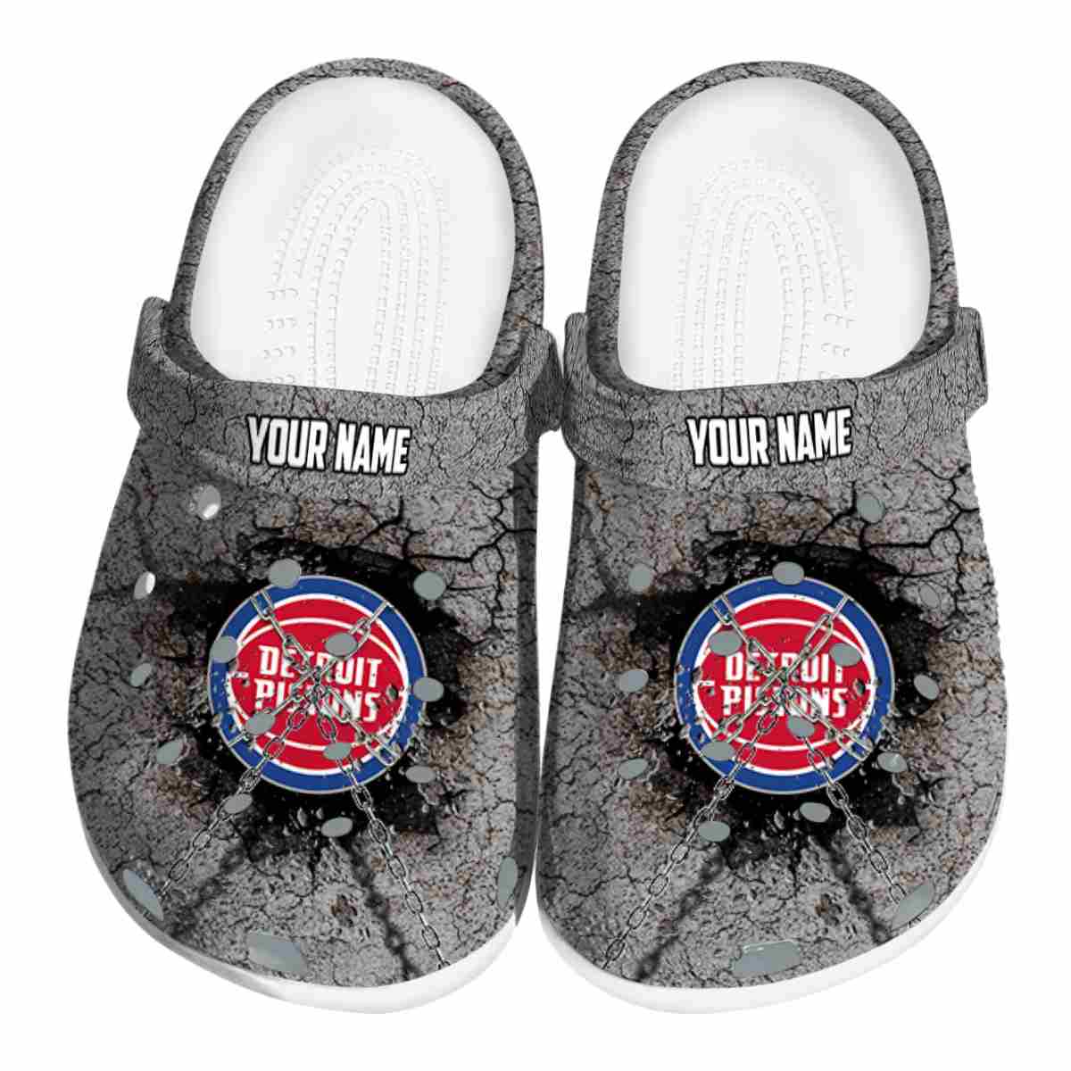 Detroit Pistons NBA Sport Crocs Crocband Clogs Shoes Comfortable For Men Women and Kids