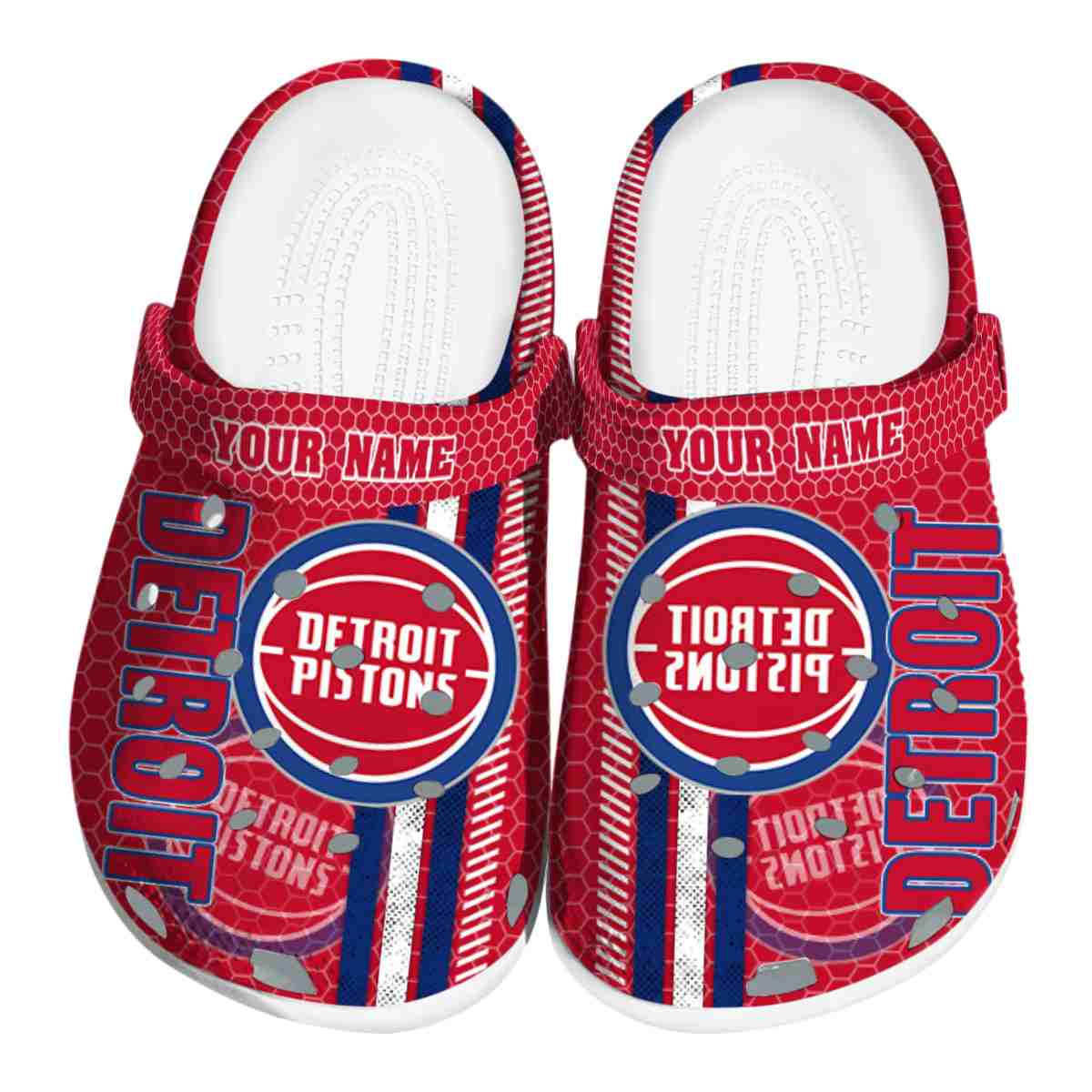 Detroit Pistons NBA Sport Crocs Crocband Clogs Shoes Comfortable For Men Women and Kids