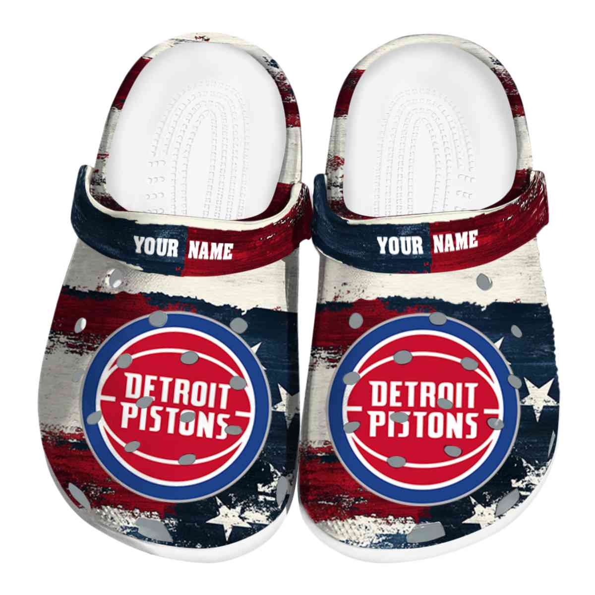 Detroit Pistons NBA Sport Crocs Crocband Clogs Shoes Comfortable For Men Women and Kids