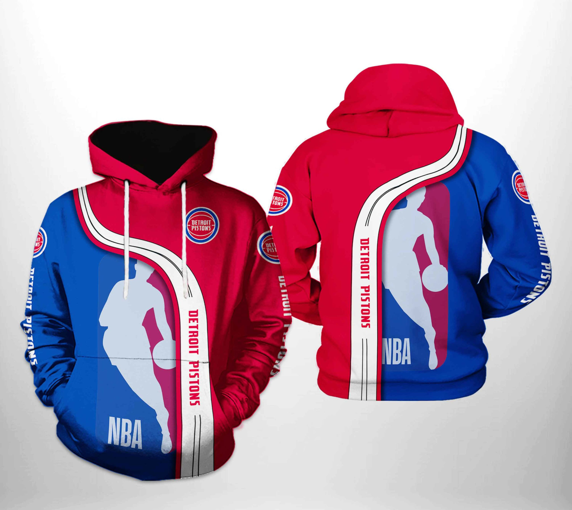 Detroit Pistons NBA Team 3D All Over Print Hoodie, Zip Hoodie