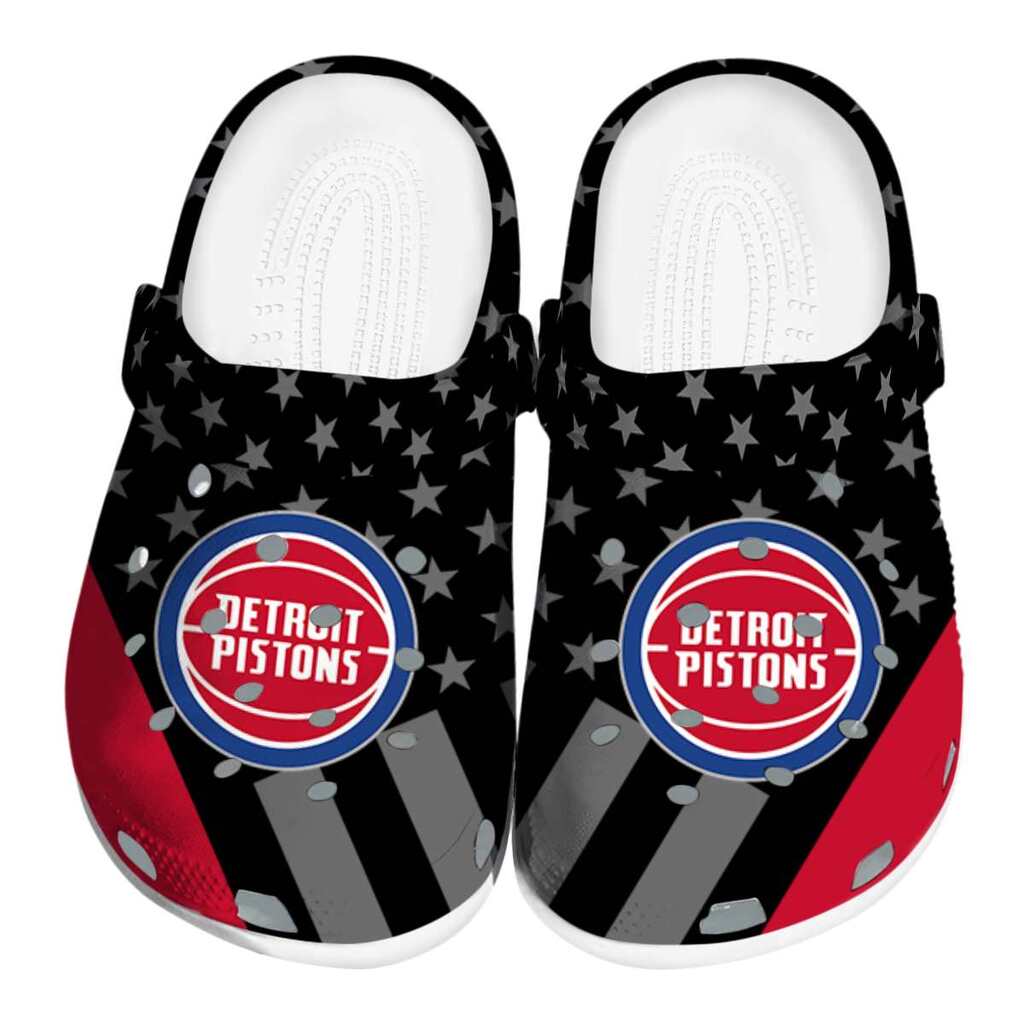Detroit Pistons Stellar Stripes Theme ClogTVC1801684