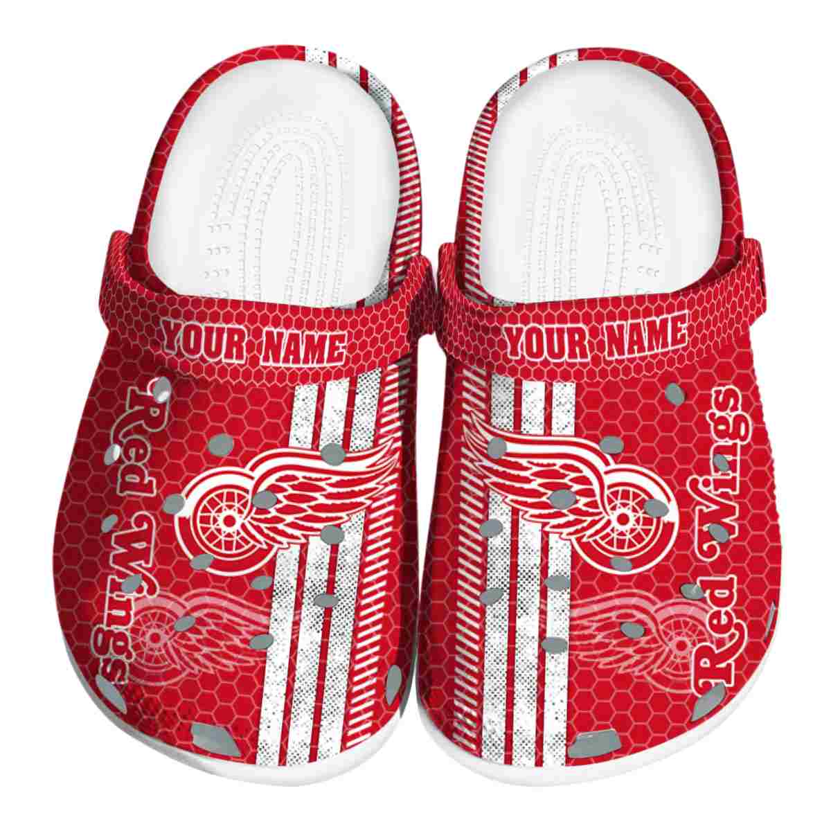 Detroit Red Wings NHL Sport Crocs Crocband Clogs Shoes Comfortable For Men Women and Kids