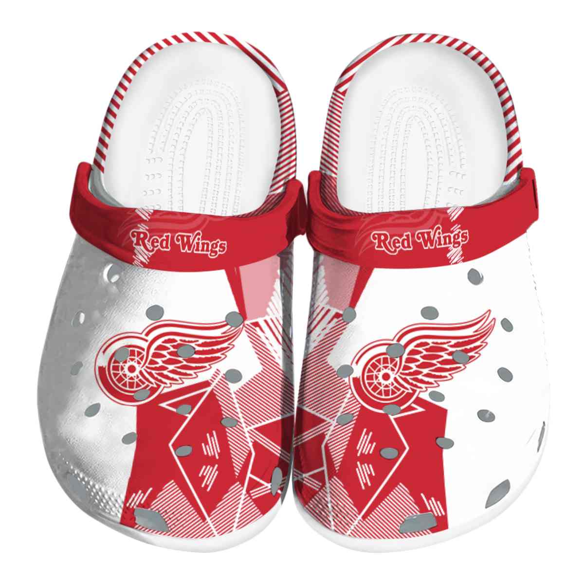 Detroit Red Wings NHL Sport Crocs Crocband Clogs Shoes Comfortable For Men Women and Kids