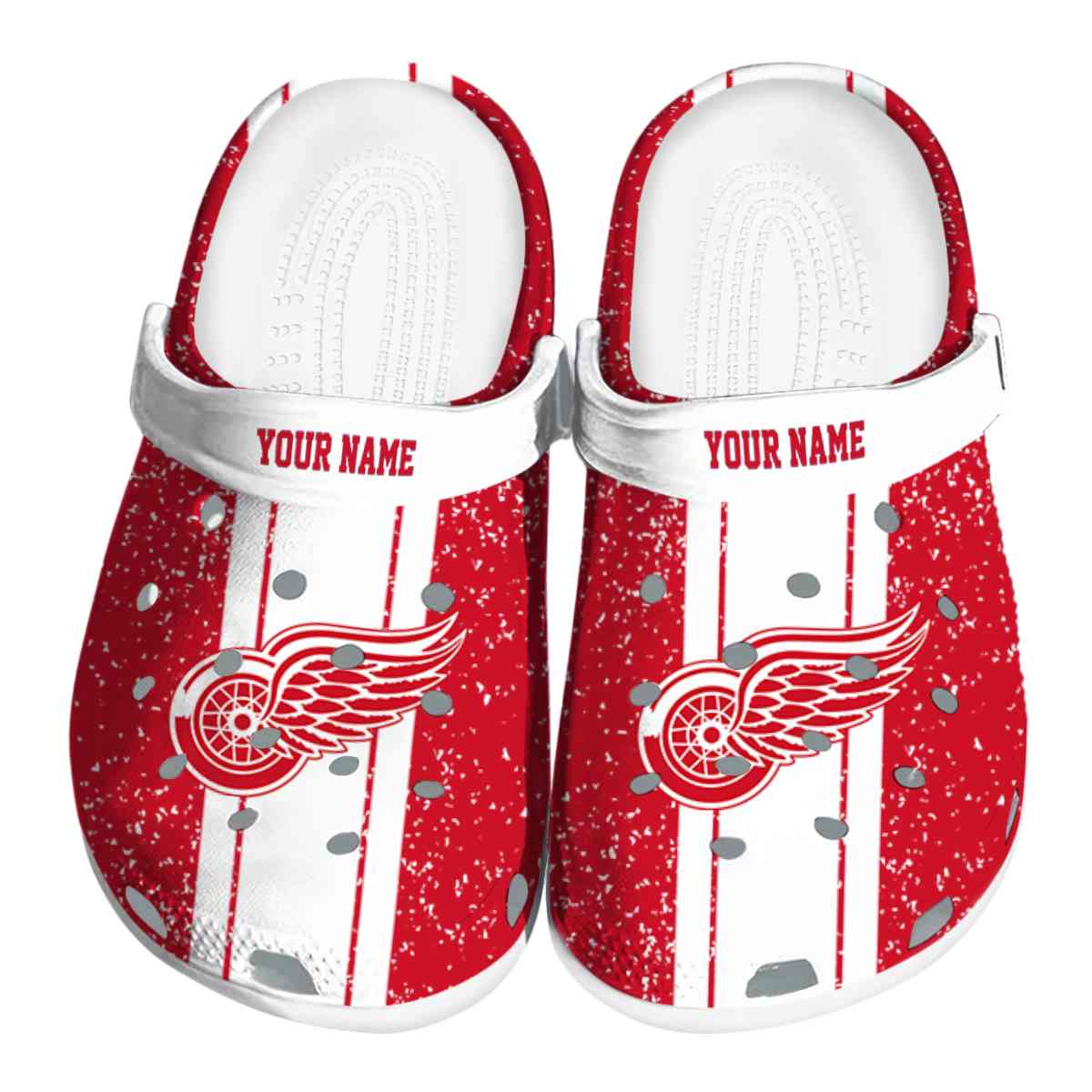 Detroit Red Wings NHL Sport Crocs Crocband Clogs Shoes Comfortable For Men Women and Kids