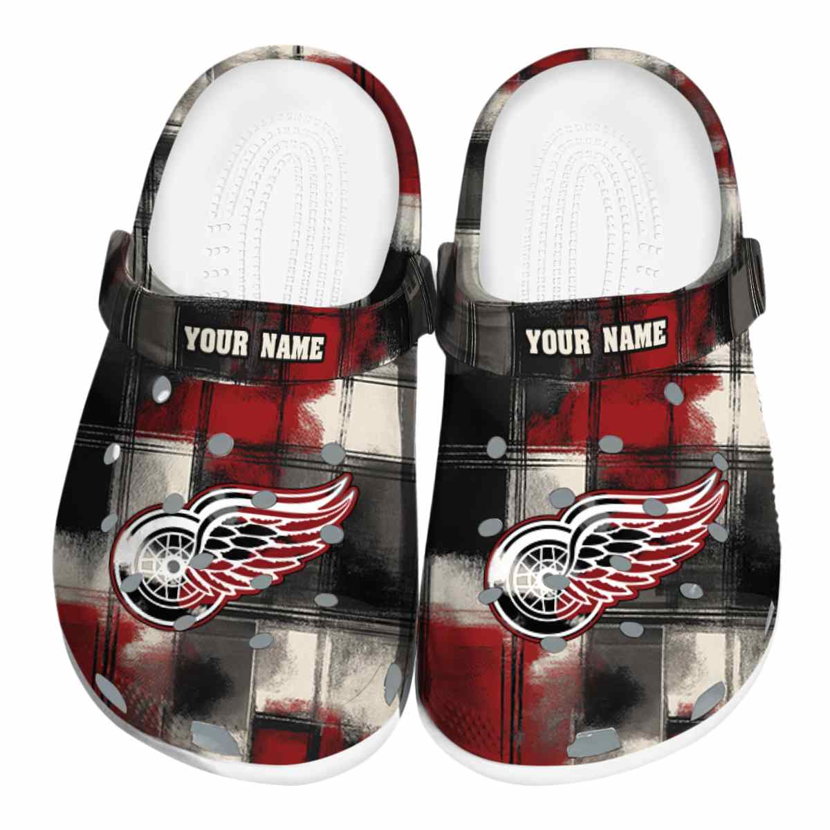 Detroit Red Wings NHL Sport Crocs Crocband Clogs Shoes Comfortable For Men Women and Kids