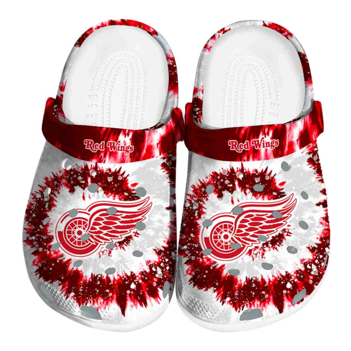Detroit Red Wings NHL Sport Crocs Crocband Clogs Shoes Comfortable For Men Women and Kids