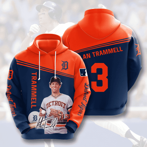 DETROIT TIGERS Alan Trammell 3D All Over Print Hoodie, Zip Hoodie