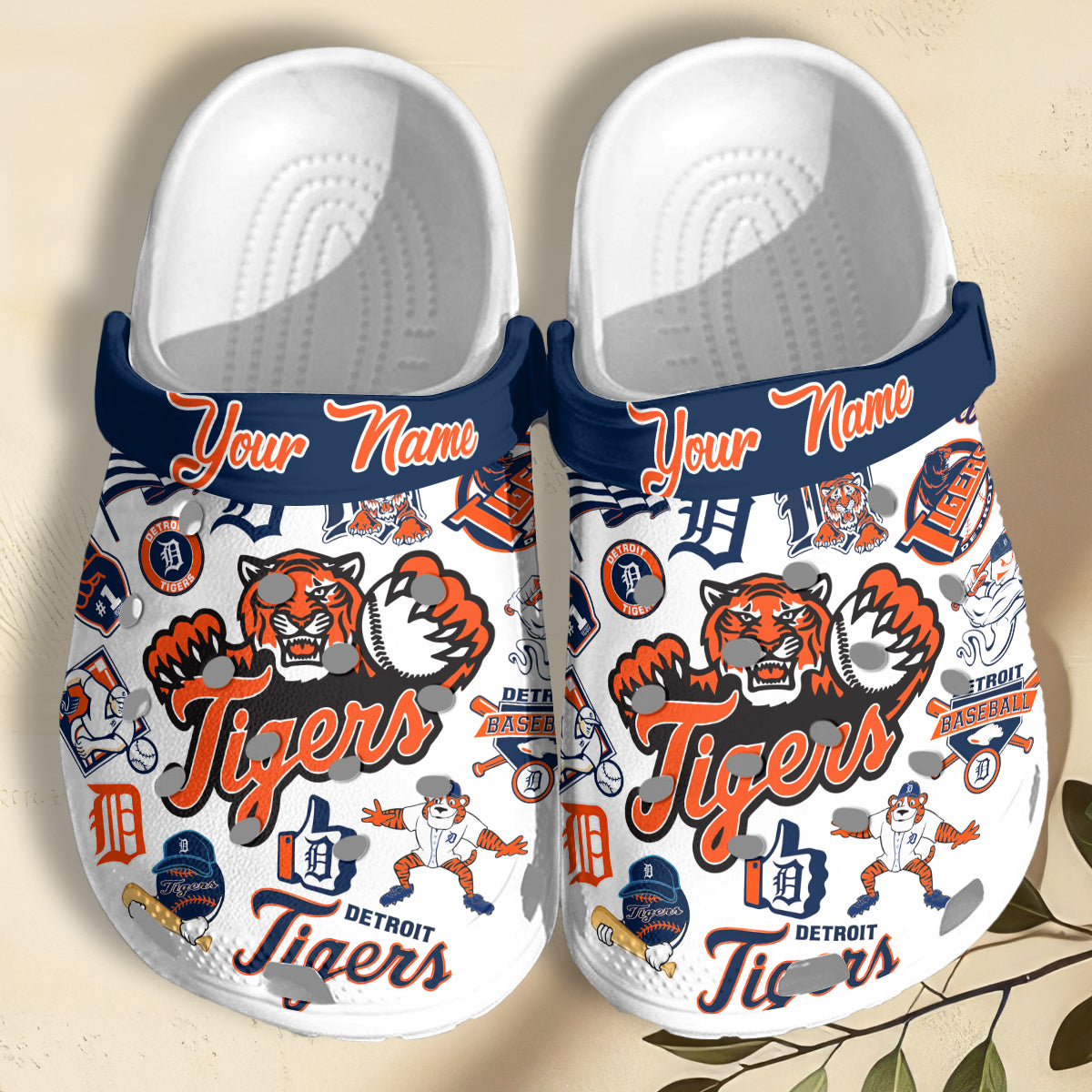Detroit Tigers MLB Crocs Crocband Clogs Shoes Comfortable For Men Women and Kids