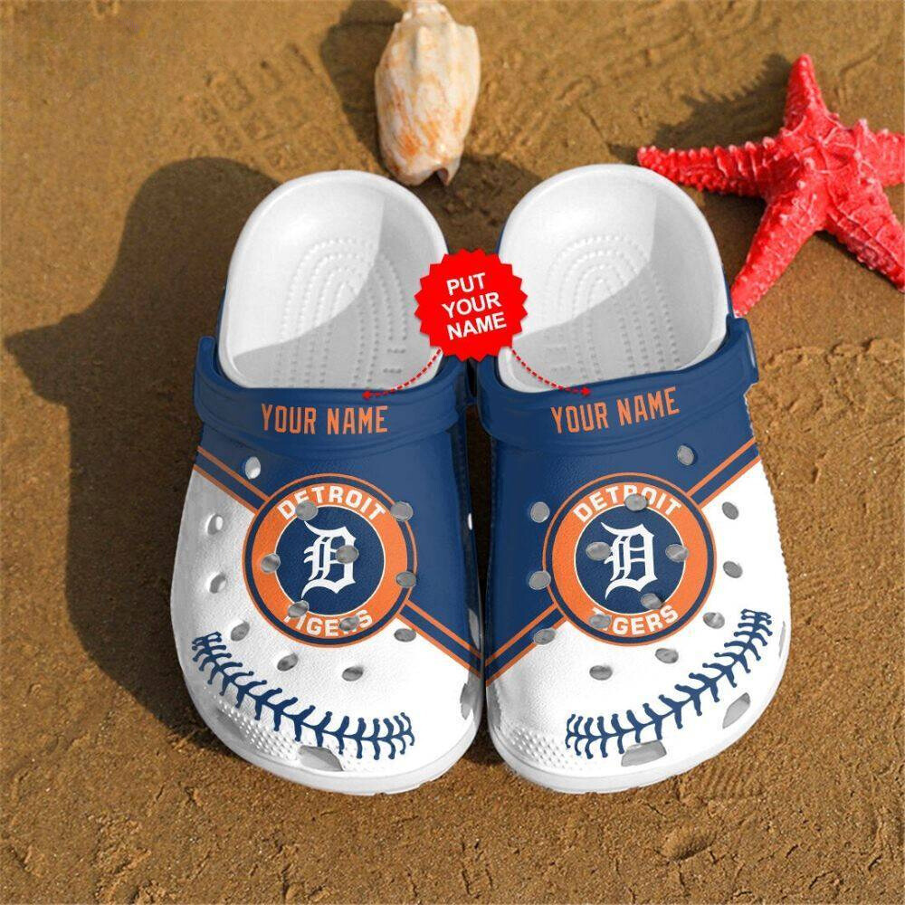 Detroit Tigers MLB Sport Crocs Crocband Clogs Shoes Comfortable For Men Women and Kids