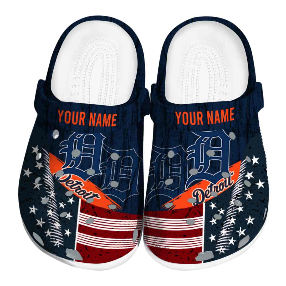 Detroit Tigers MLB Sport Crocs Crocband Clogs Shoes Comfortable For Men Women and Kids