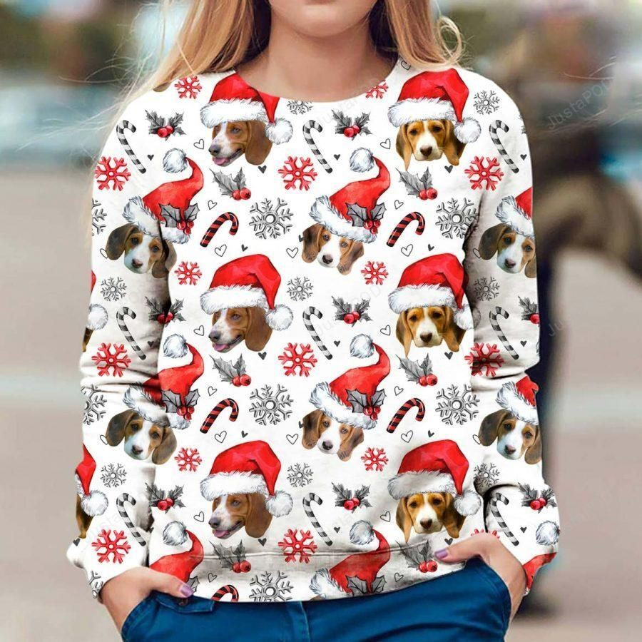 Deutsche Bracke Dog Ugly Christmas Sweater Adult 3D Funny Matching for family