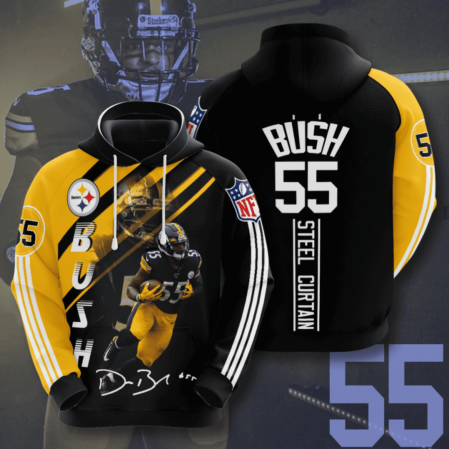 Devin Bush Jr Pittsburgh Steelers 3D All Over Print Hoodie, Zip Hoodie