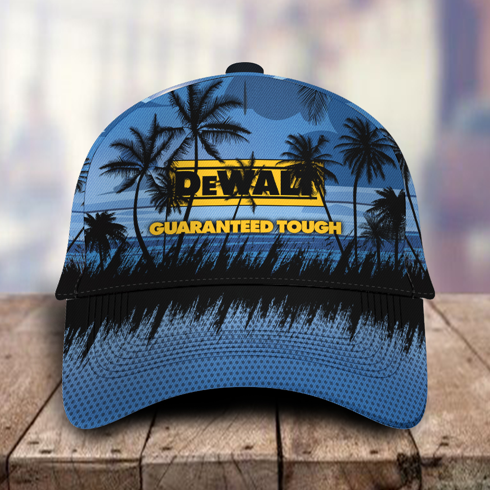 DeWalt 3D Classic Cap Hawaiian Tropical Car Motor Brand Hats Trucker Hats Custom Hats Gifts For Men & Women