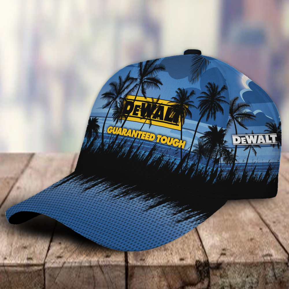 DeWalt 3D Classic Cap Hawaiian Tropical Car Motor Brand Hats Trucker Hats Custom Hats Gifts For Men & Women