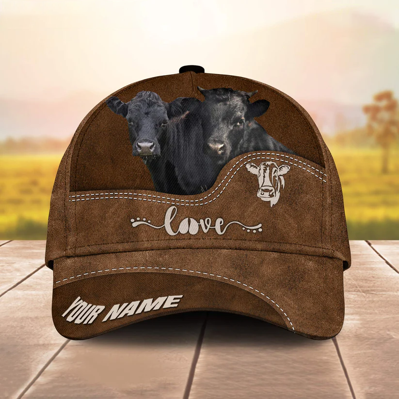 Dexter Love Leather Pattern Customized Name Cap Trucker Hats Custom Hats Gifts For Men & Women
