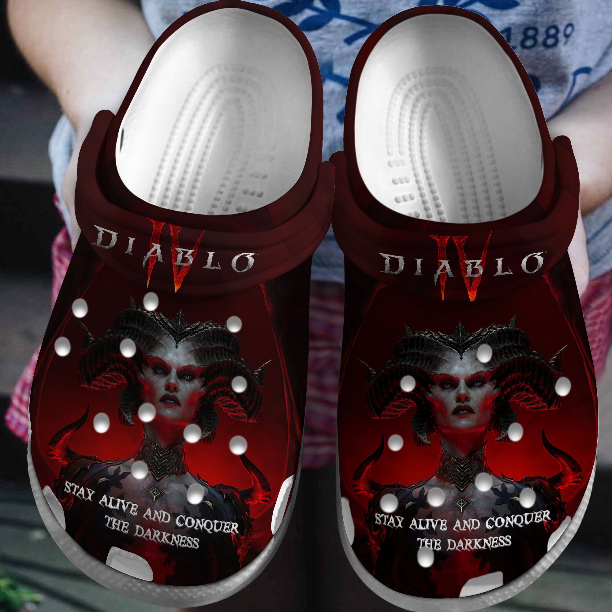 Diablo 4 Game Crocs Crocband Clogs Shoes Comfortable For Men Women and Kids