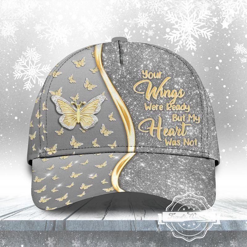 Diamond Gold Butterfly Grey Classic Cap Baseball Cap Trucker Hats Custom Hats Gifts For Men & Women