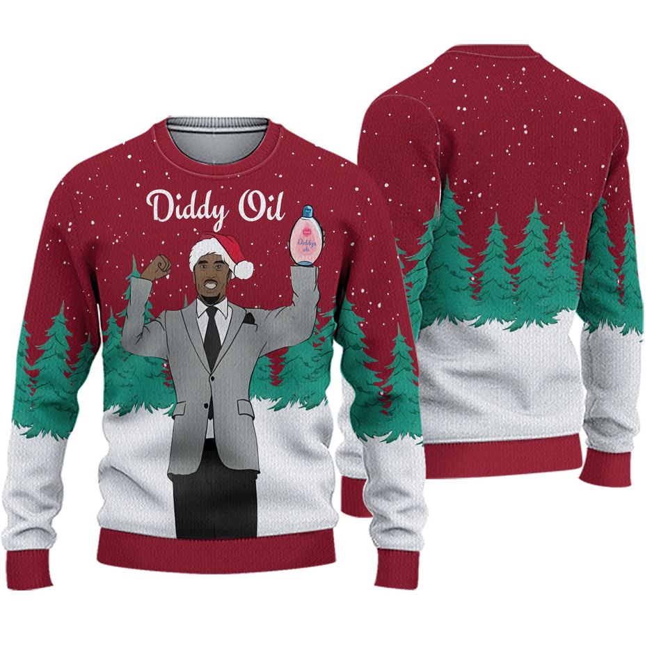Diddy Oil Mens Ugly Christmas Sweater LO7789