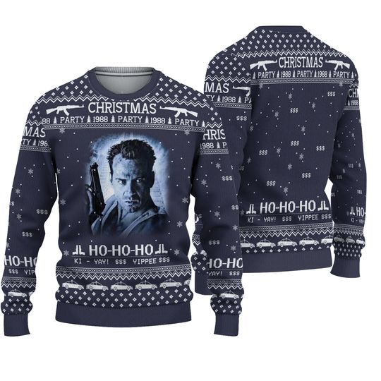 Die Hard 1988 Ugly Christmas Sweater, Die Hard 1988 Ugly Sweater - Image 2
