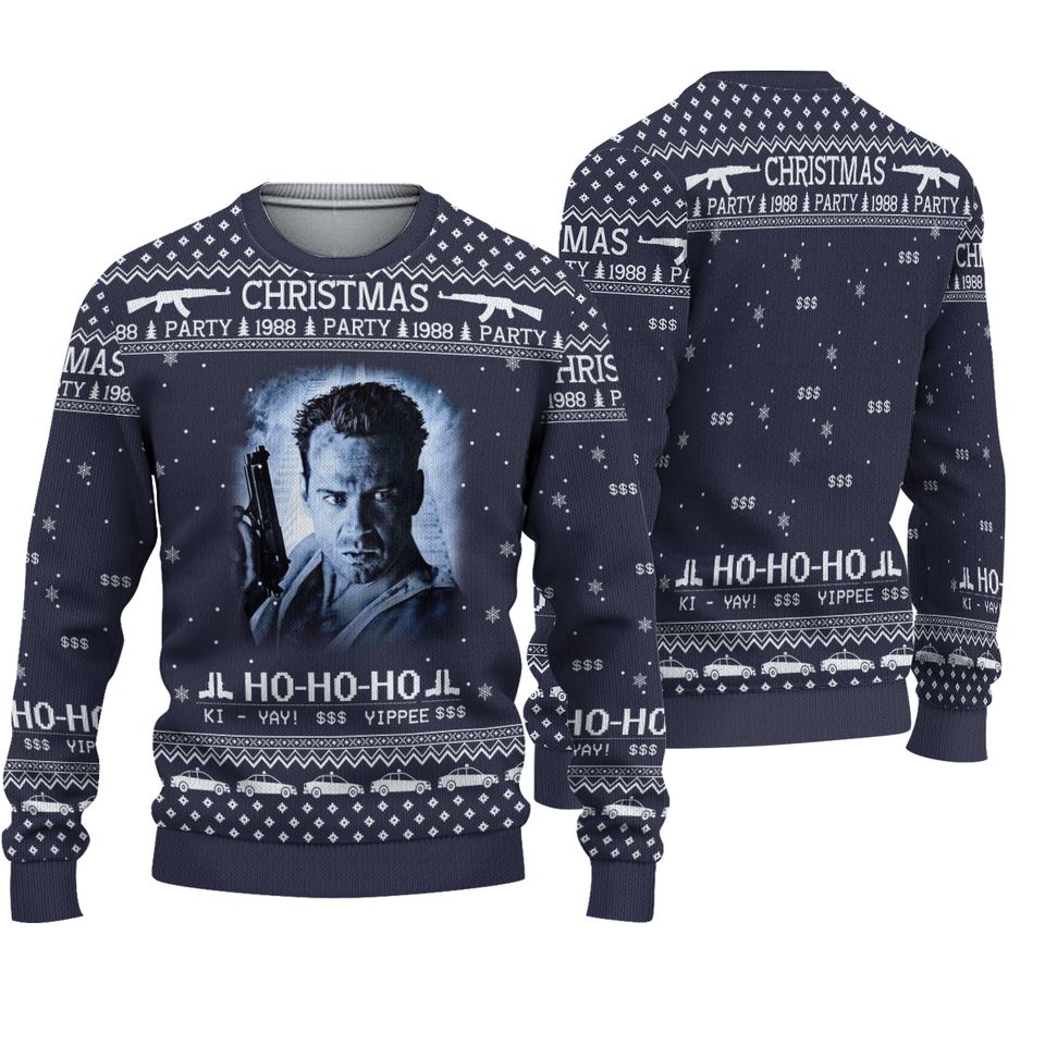 Die Hard 1988 Ugly Christmas Sweater, Die Hard 1988 Ugly Sweater
