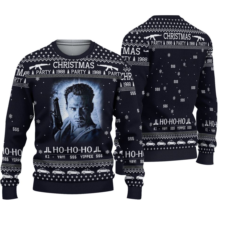 Die Hard 1988 Ugly Knitted Christmas Sweater