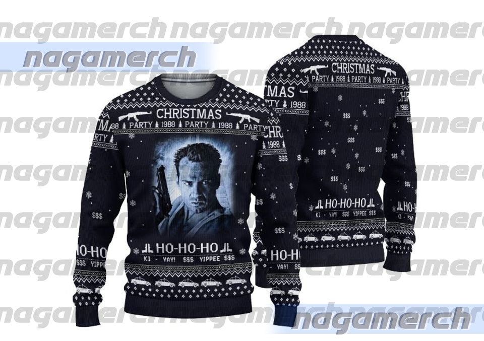 Die Hard 1988 Ugly Knitted Christmas Sweater, Christmas Gift