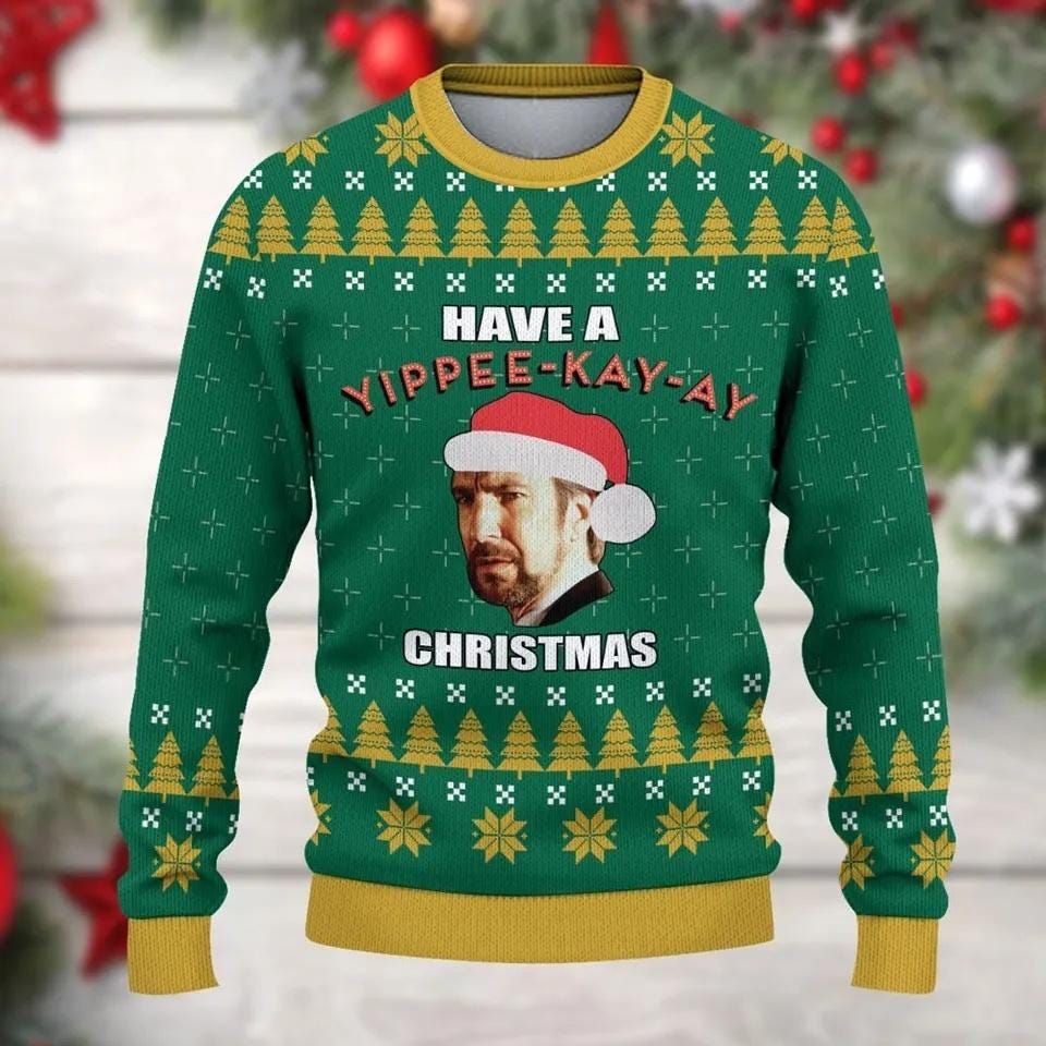 Die Hard Christmas Ugly Sweater - Funny Yippee Kay Ay Design