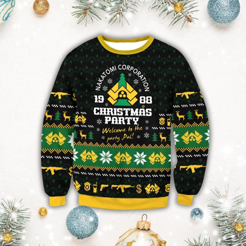 Die Hard Movie Ugly Sweater, Yippy Ki Yay Mother Fxcker Xmas Sweater