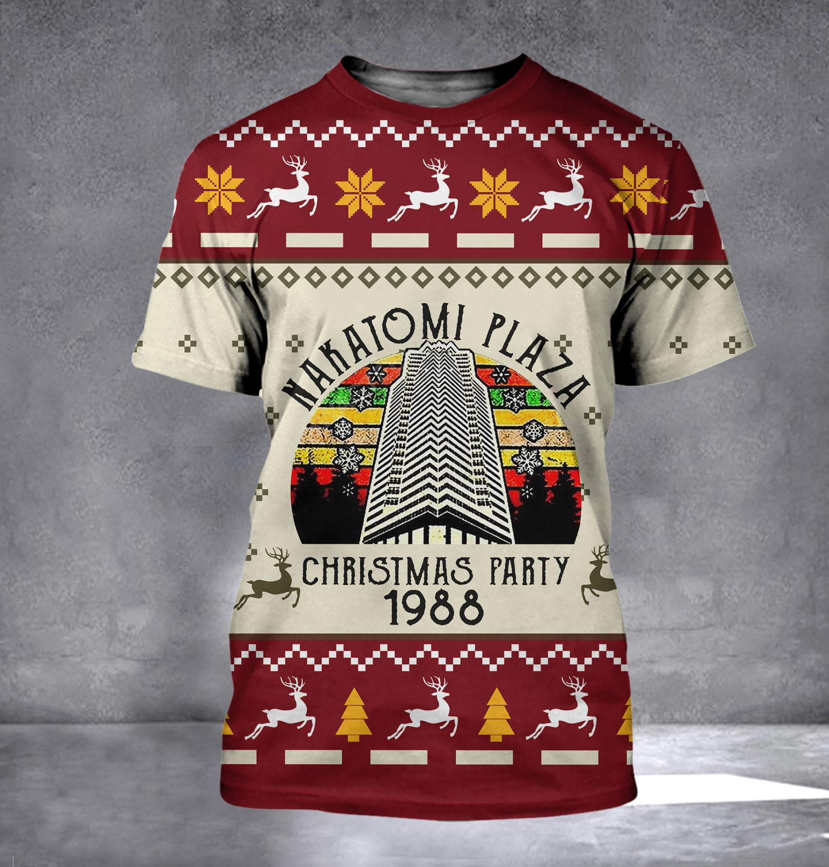 Die Hard Ugly Christmas Sweater Nakatomi Plaza Christmas Party 1988 Sweater Clothing - Image 3