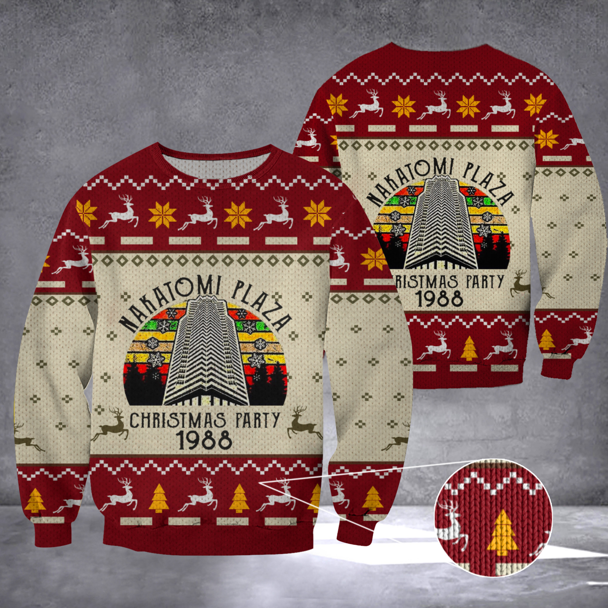 Die Hard Ugly Christmas Sweater Nakatomi Plaza Christmas Party 1988 Sweater Clothing - Image 2