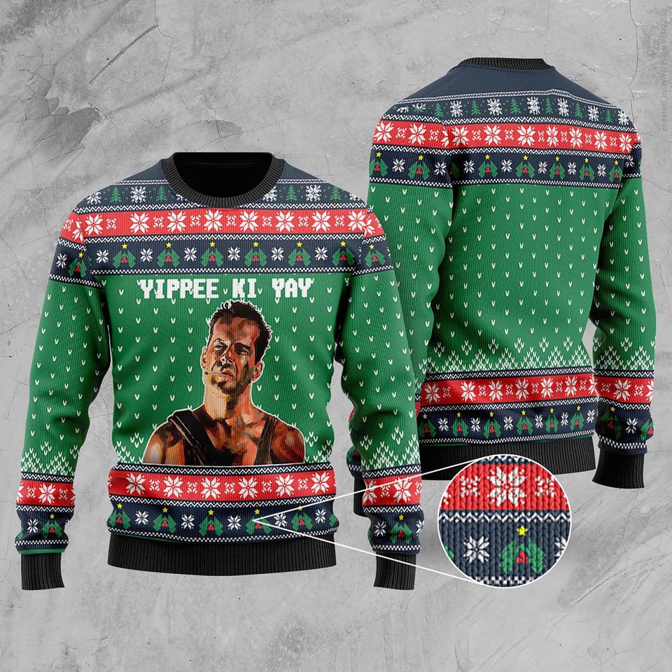 Die Hard Ugly Christmas Sweatshirt John McClane Christmas