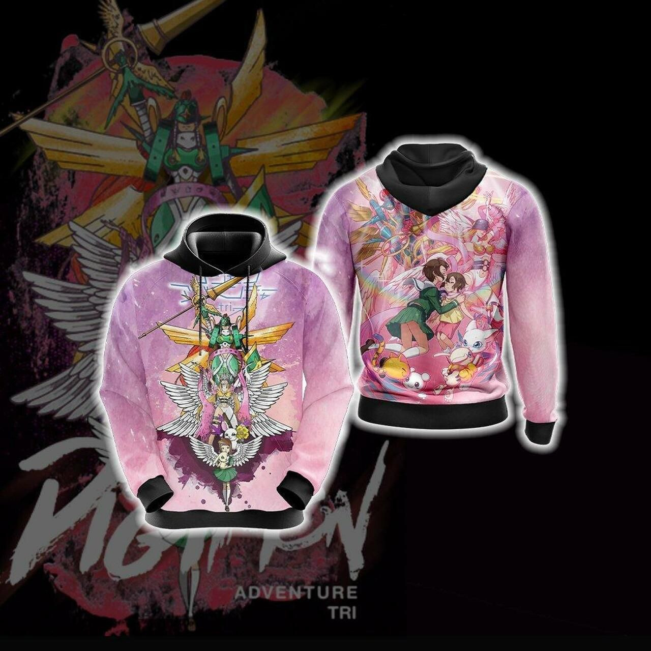 Digimon Adventure Unisex 3D All Over Print Hoodie, Zip Hoodie