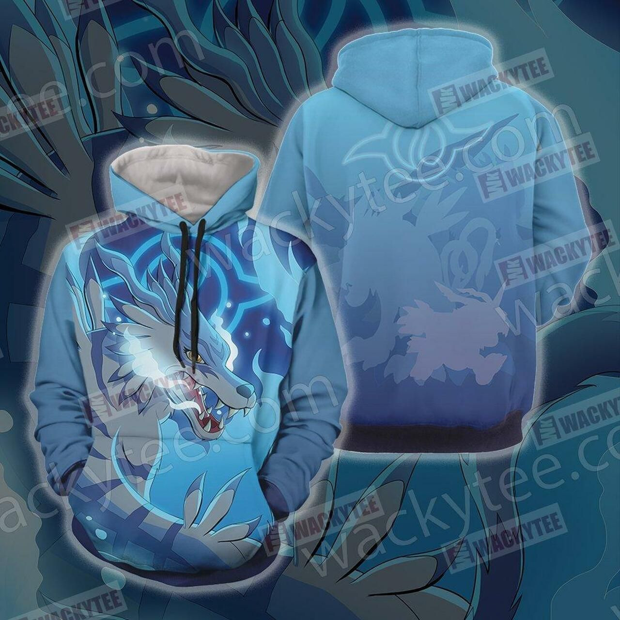 Digimon Garurumon 3D All Over Print Hoodie, Zip Hoodie