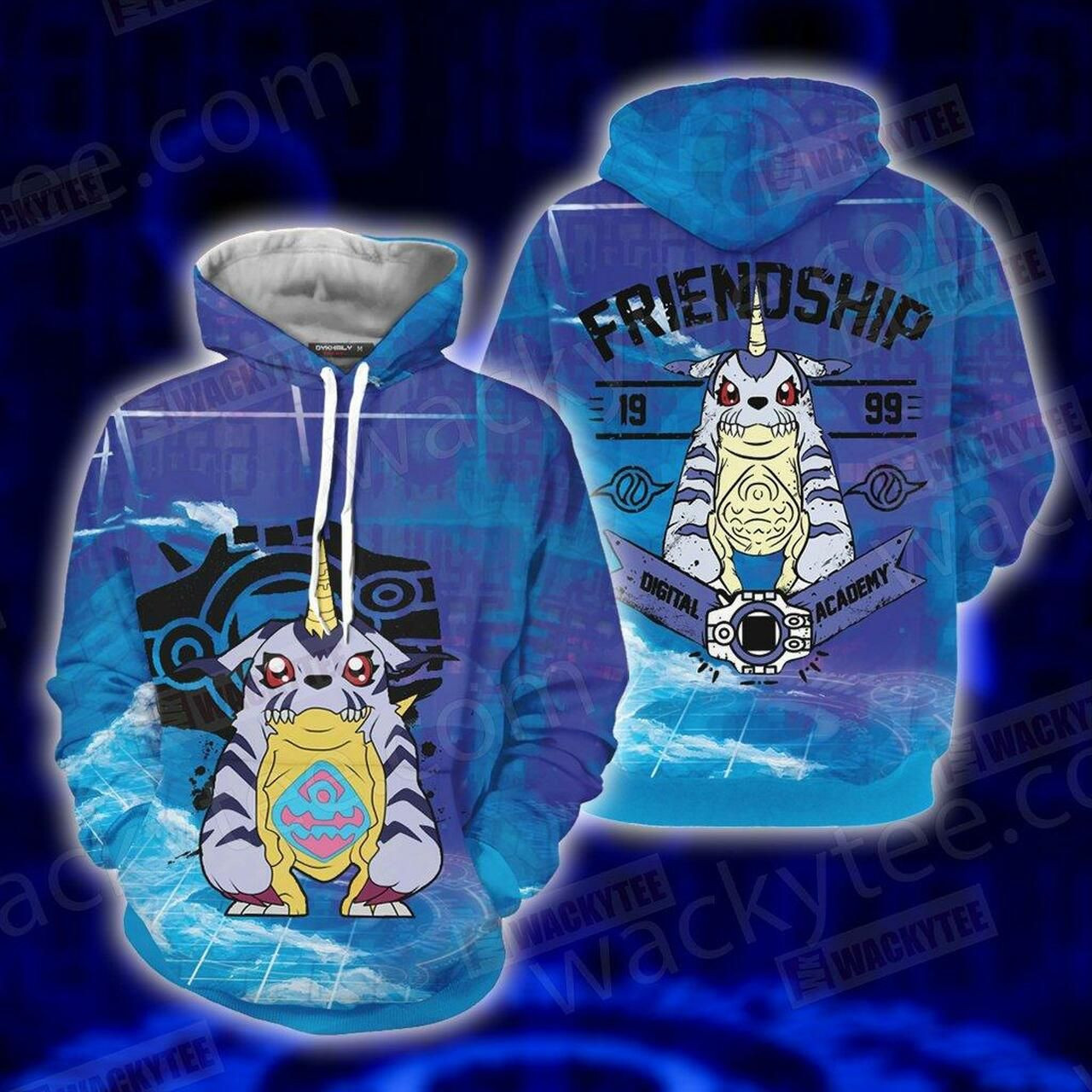 Digimon The Crest Of Friendship Unisex 3D All Over Print Hoodie, Zip Hoodie
