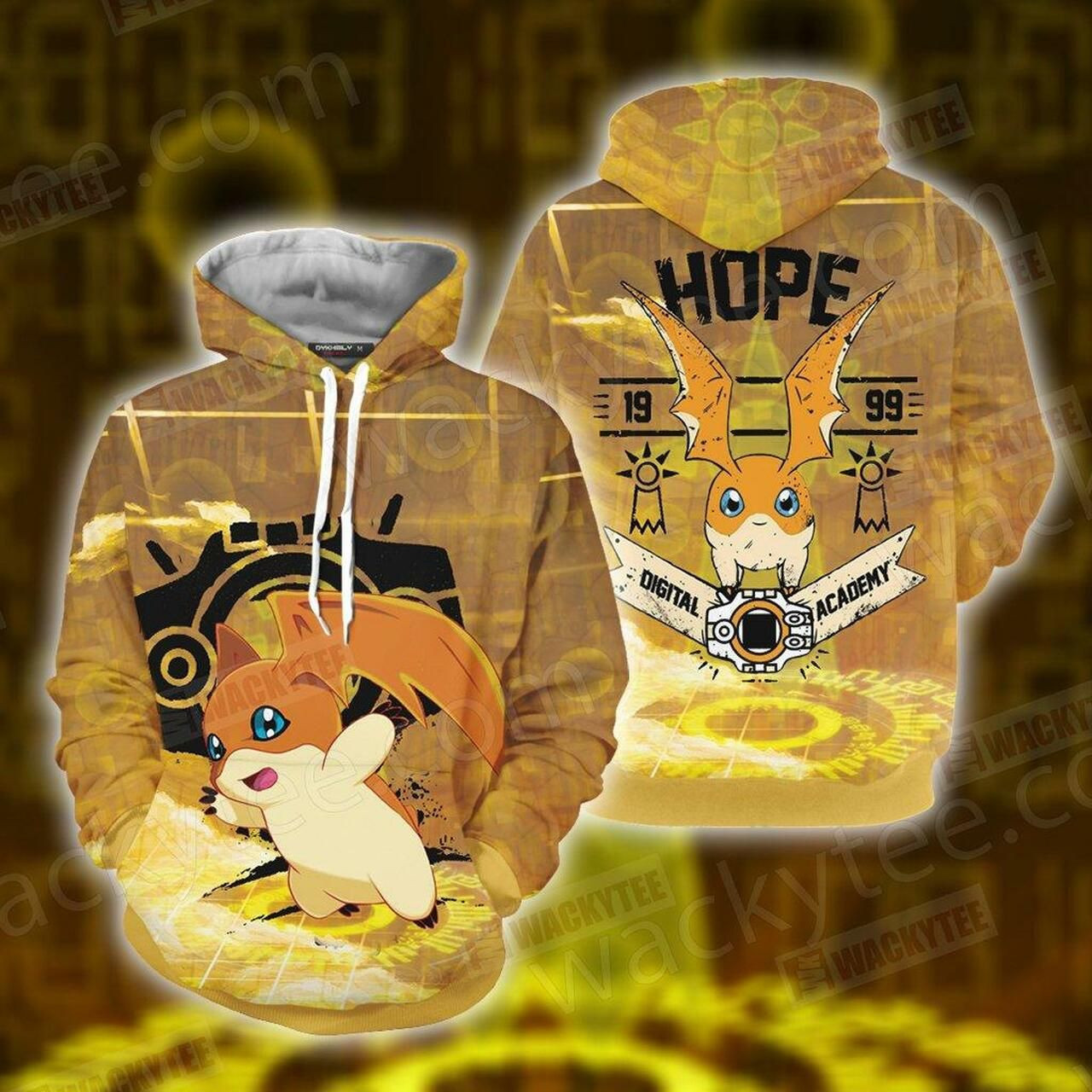 Digimon The Crest Of Hope Unisex 3D All Over Print Hoodie, Zip Hoodie