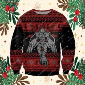 Digimon Wargreymon Ugly Christmas Sweater Adult 3D Funny Matching for family