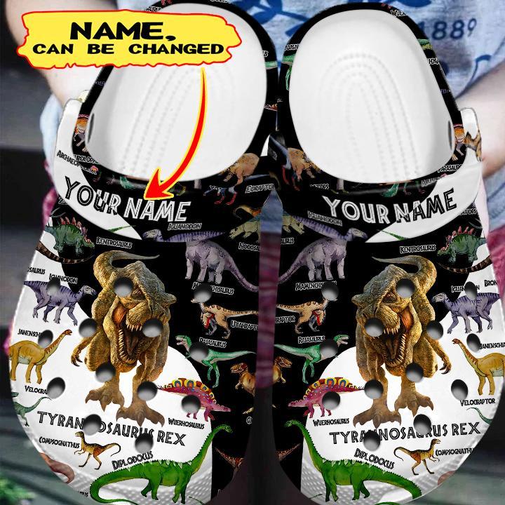 Dinosaur Collection Crocs Crocband Clogs Shoes Comfortable For Men Women and Kids - Image 2