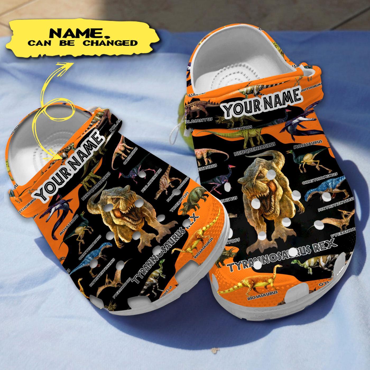 Dinosaur Collection Crocs Crocband Clogs Shoes Comfortable For Men Women and Kids