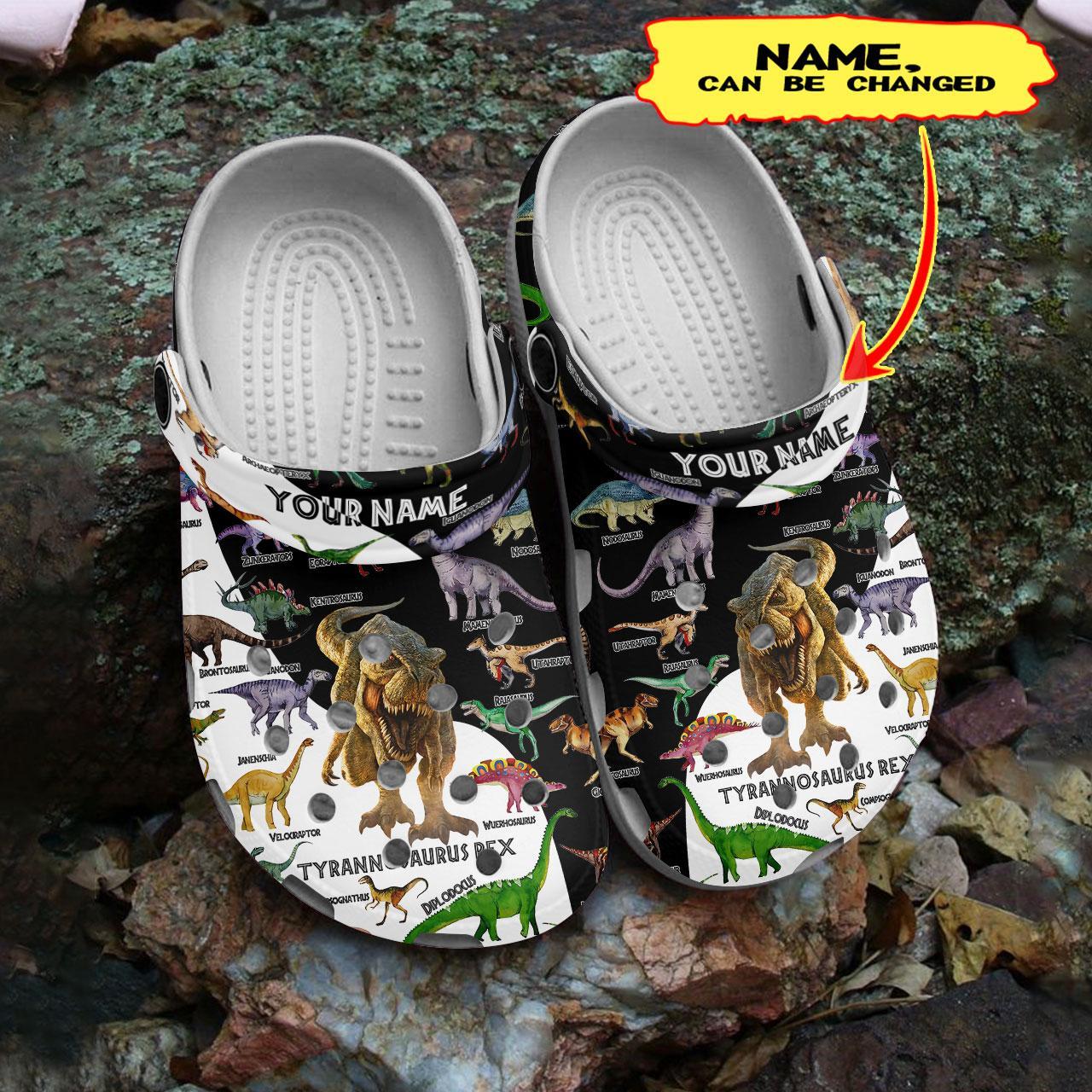 Dinosaur Collection Crocs Crocband Clogs Shoes Comfortable For Men Women and Kids - Image 4