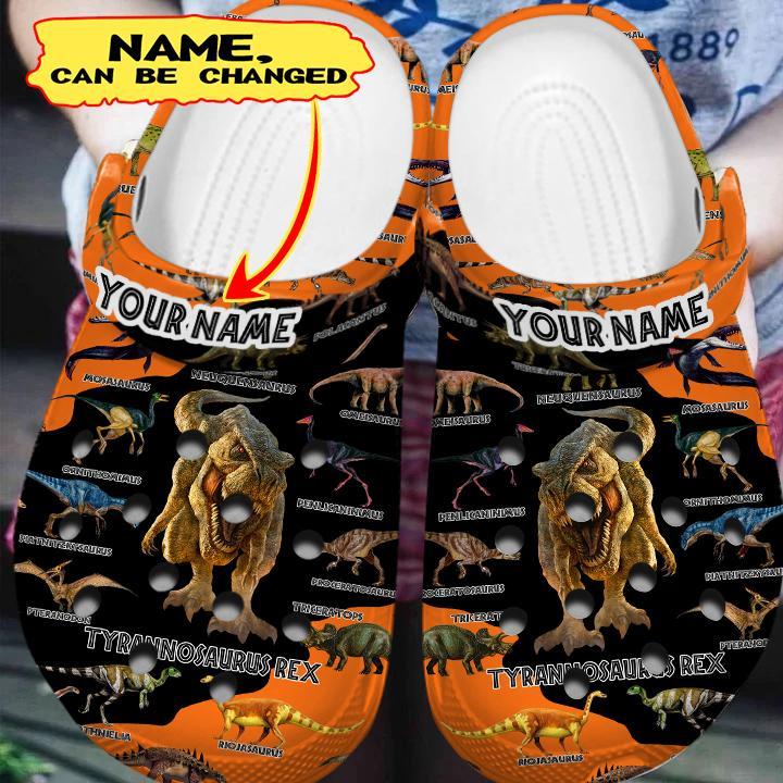 Dinosaur Collection Crocs Crocband Clogs Shoes Comfortable For Men Women and Kids - Image 2