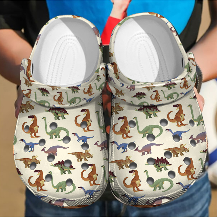 Dinosaur Crocs Crocband Clogs Shoes Comfortable For Men Women and Kids