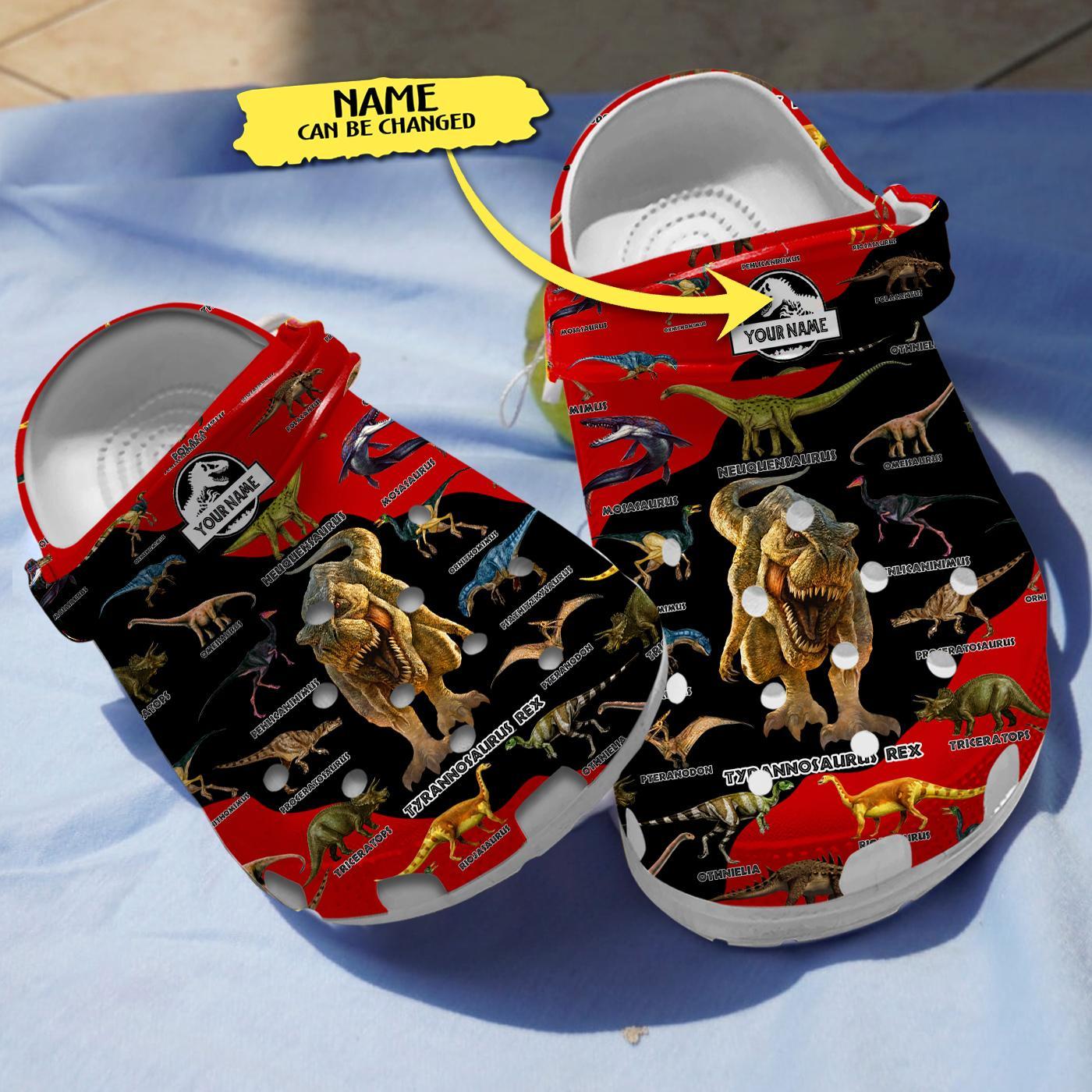 Dinosaurs Collection Crocs Crocband Clogs Shoes Comfortable For Men Women and Kids